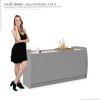 Buffet Sala Jantar Sublime 1.6 Gelius Cinza/Off White