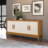 Buffet Sala Jantar 160cm 4 Portas Union EDN Cedro/Off White