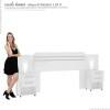 Cabeceira Com LED Casal / Queen Bahamas Mirarack Branco
