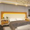 Cabeceira Para Cama Box de Casal Queen e King com 2 Mesas de Cabeceiras Innova Gelius Naturale/Off White