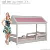 Cama Casinha Infantil Solteiro Sleep Gelius Branco/Rosa