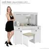 Penteadeira Camarim Lady com Banqueta Mirarack Branco