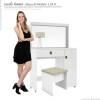 Penteadeira Camarim Lola com Banqueta Mirarack Branco