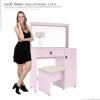 Penteadeira Camarim Lola com Banqueta Mirarack Rosa