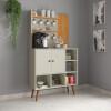 Cantinho do Café Balcão 80cm Aurora Patrimar Off White/Cinamomo