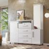 Cômoda Grande Com Espelho Giratório 163cm Copacabana Lukaliam Branco