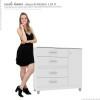 Cômoda com Sapateira Florence Mirarack Branco