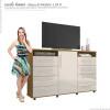Cômoda Grande Organizadora 8G Ipanema Lukaliam Amêndoa/Off White