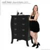Cômoda Retrô 04 Gavetas Vitória Patrimar Preto
