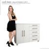 Cômoda Sapateira 2 Portas 5 Gavetas Suíca Gelius Branco