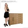Cômoda Sapateira 2 Portas 5 Gavetas Suíca Gelius Madeirado