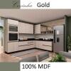 Módulo Armário Aéreo 68x100 Canto Reto Esquerdo 100% MDF Cozinha Modulada Gold Robel Fendi/Aspen