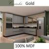 Módulo Torre Micro-Ondas Forno 70cm x 208cm 100% MDF Cozinha Modulada Gold Robel Hanover/Cinza
