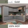 Módulo Armário Aéreo 60cm Porta Basculante 100% MDF Cozinha Modulada Gold Robel Fendi/Cinza