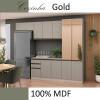 Módulo Paneleiro 70cm Com Vidro Reflecta 100% MDF Cozinha Modulada Gold Robel Fendi/Fendi/Reflecta