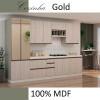 Módulo Paneleiro 70cm Com Vidro Reflecta 100% MDF Cozinha Modulada Gold Robel Fendi/Aspen/Reflecta