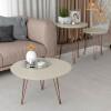 Conjunto de 3 Mesas Centro Apoio Lateral Evolution Patrimar Off White
