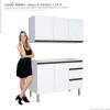 Cozinha Completa Gabinete Para Pia e Armário Aéreo Gaia 120cm Cozimax Branco 