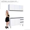 Cozinha Completa Gabinete Para Pia e Armário Aéreo Gaia 150cm Cozimax Branco 