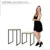 Conjunto de Mesas Lateral e Apoio Para Sala 40x40 Iron EAX Móveis Off White