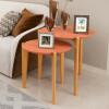 Conjunto de Mesa Lateral Florida 50cm e 60cm Lukaliam Luanda/Freijo