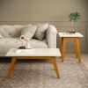 Conjunto Mesa Lateral e Mesa de Centro Prism Patrimar Off White