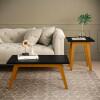 Conjunto Mesa Lateral e Mesa de Centro Prism Patrimar Preto