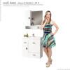 Conjunto Para Banheiro Madeira Orquídea 60 Cozimax Branco