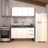 Cozinha Completa Gabinete Para Pia 140cm e Armário Aéreo Júpiter Cozimax Branco