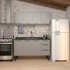 Cozinha Completa Gabinete Para Pia 150cm e Armário Aéreo Júpiter Cozimax Cinza Argila