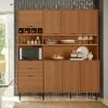 Cozinha Completa 180x200cm Com Adega 7 Portas 2 Gavetas Viena Lukaliam Jequitiba