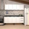 Gabinete de Aço Para Pia 200cm 4 Portas 3 Gavetas Júpiter Cozimax Branco