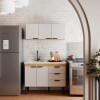 Gabinete Para Pia Cozinha 120cm Flamingo Cozimax Nude/Jequitiba