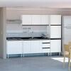 Balcão de Aço Para Cooktop 2 Portas 77cm Sem Tampo Gaia Flat Cozimax Branco