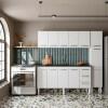 Cozinha de Aço Gabinete Para Pia 180cm com Armário Aéreo Vênus Cozimax Branco