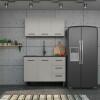 Armário Aéreo de Cozinha Aço 3 Portas Juno/Apolo 120 Cozimax Cinza Argila