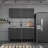 Armário Aéreo de Cozinha Aço 4 Portas Juno/Apolo 160 Cozimax Preto