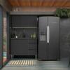 Cozinha Completa Gabinete Para Pia e Armário Aéreo Gaia 120cm Cozimax Preto