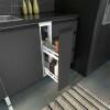 Balcão Para Cozinha de Aço 3 Portas 3 Gavetas e Porta Tempero Gaia 180cm Com Tampo Cozimax Preto