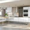 Módulo Balcão 30cm 1 Porta 100% MDF Cozinha Modulada Gold J Robel Branco/Branco Matte