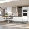 Módulo Balcão 80cm 2 Portas 100% MDF Cozinha Modulada Gold J Robel Branco/Branco Matte