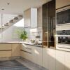 Módulo Balcão 70cm 1 Gaveta 1 Porta Basculante 100% MDF Cozinha Modulada Gold J Robel Branco/Fendi Matte