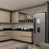 Módulo Armário Aéreo 80cm 1 Porta Basculante Vidro Reflecta Cozinha Modulada Robel Fendi