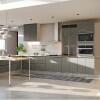 Módulo Balcão 20cm 1 Porta 100% MDF Cozinha Modulada Gold J Robel Fendi/Cinza Matte