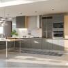 Módulo Balcão 20cm 1 Porta 100% MDF Cozinha Modulada Gold J Robel Hanover/Cinza Matte