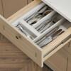 Módulo Balcao 40cm 3 Gavetas 100% MDF Cozinha Modulada Provence Robel Branco/Fendi Matte