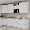 Módulo Armário Aéreo Nicho Micro-Ondas 68x60x43cm 100% MDF Cozinha Provence Robel Branco/Branco Matte