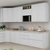 Módulo Armário Aéreo Nicho Micro-Ondas 68x70x43cm 100% MDF Cozinha Provence Robel Branco/Branco Matte
