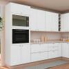 Módulo Torre Quente 208x70x56cm Micro-Ondas Forno 100% MDF Cozinha Provence Robel Branco/Branco Matte