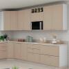 Módulo Armário Aéreo Nicho Micro-Ondas 68x60x43cm 100% MDF Cozinha Provence Robel Branco/Fendi Matte